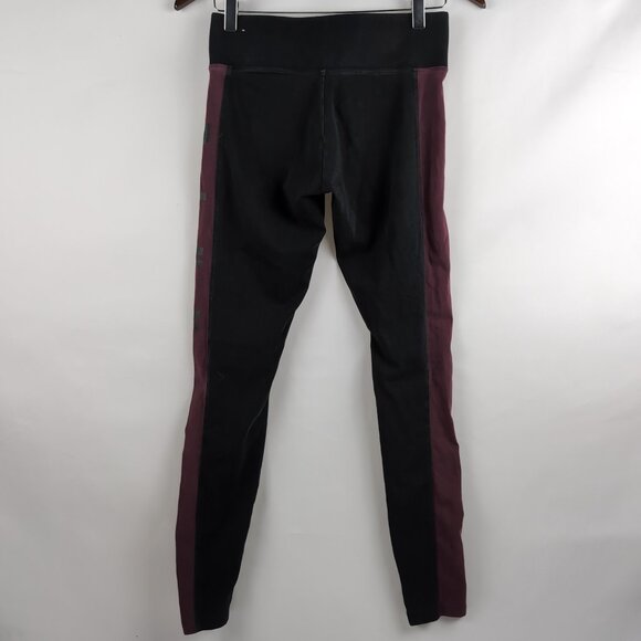Pink Victoria's Secret Women's Black Purple Leggings Spellout, Size Small - Picture 1 of 7